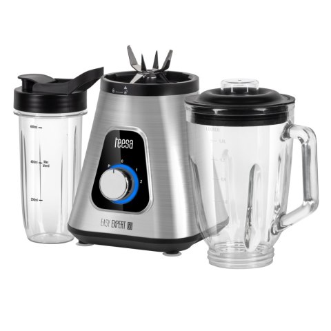 Blender kielichowy EASY EXPERT GO 1300W , szklany kielich 1,5L + kubek podróżny 600 ml