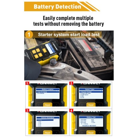 Miernik baterii Konnwei KW510