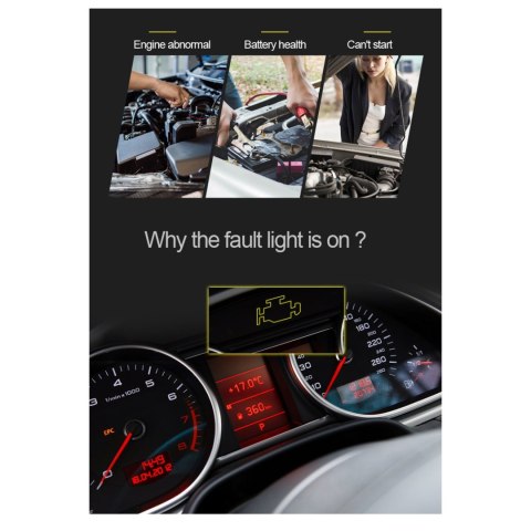 Miernik diagnostyczny, skaner OBD2, tester baterii Konnwei KW681