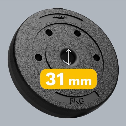 Obciążenie bitumiczne zestaw 30kg ( 8x1.25kg + 4x2.5kg + 2x5kg ), otwór 31mm, REBEL ACTIVE