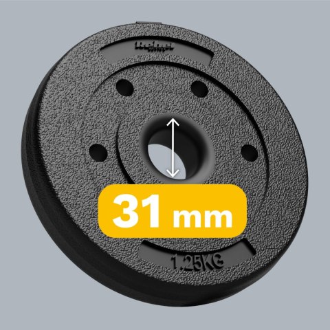 Obciążenie bitumiczne zestaw 4x1.25kg, otwór 31mm, REBEL ACTIVE