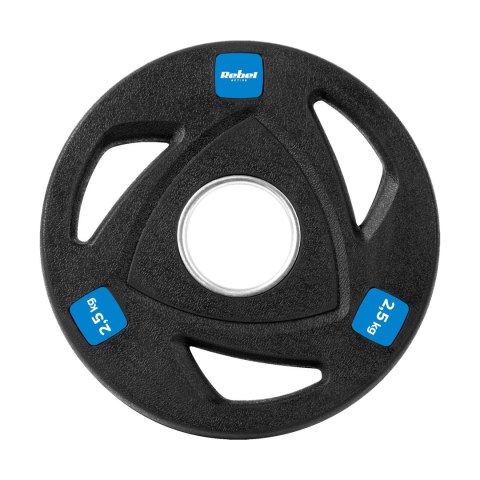 Obciążenie żeliwne olimpijskie gumowane zestaw 30kg ( 8x1.25kg + 4x2.5kg + 2x5kg ), otwór 51mm , REBEL ACTIVE