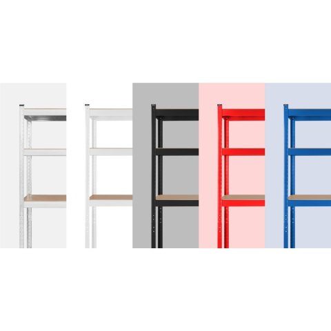 Regał metalowy magazynowy 180x90x40 czerwony Rebel