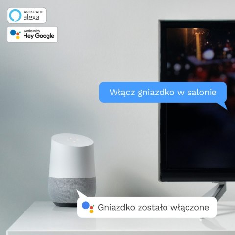 Gniazdo WiFi Kruger&Matz Connect P4 Białe Tuya