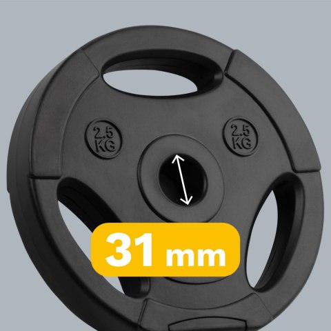 Obciążenie bitumiczne zestaw 4x2.5kg, otwór 31mm, talerz z uchwytami, REBEL ACTIVE