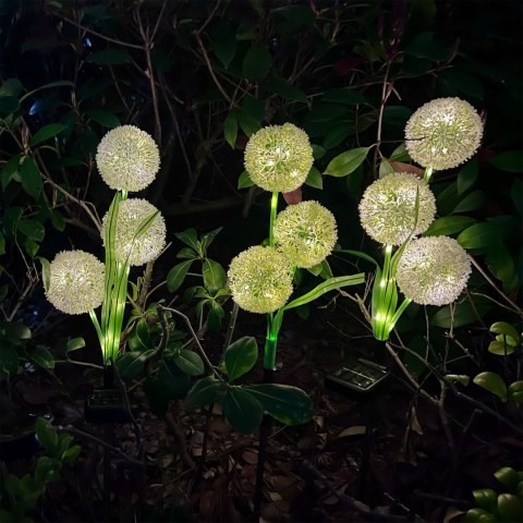 Ogrodowe ozdobne lampki solarne Rebel- czosnek ozdobny