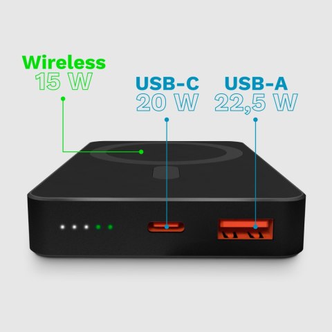 POWERBANK indukcyjny Kruger&Matz 10000 mAh Mag Safe czarny