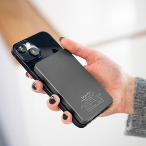 POWERBANK indukcyjny Kruger&Matz 5000 mAh Mag Safe szary