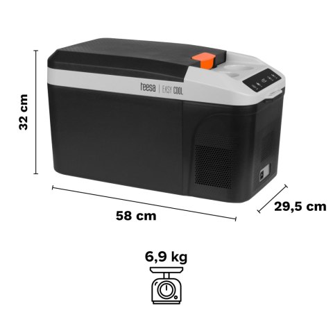 Profesjonalna lodówka turystyczna kompresorowa TEESA z funkcją mrożenia 13L DC12/24V AC 230V