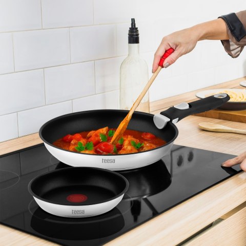 Zestaw patelni z odłączaną rączką 22cm , 24cm 28 cm TEESA FRYING PANS SINGLE HAND