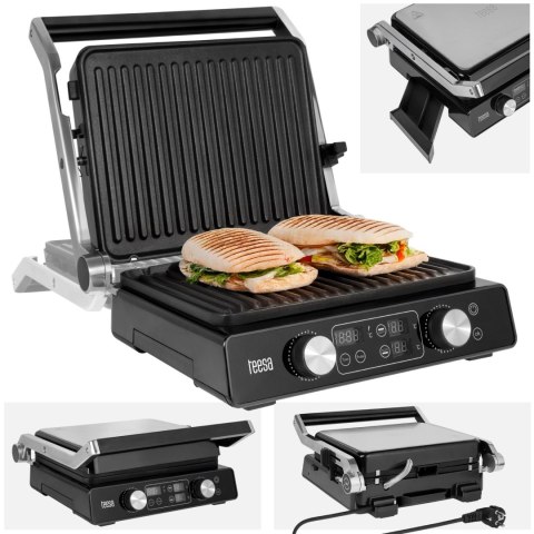 Grill elektryczny TEESA , panini grill , opiekacz, 3 pozycje , wyjmowane wkłady, 2000W