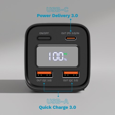 PowerBank Kruger&Matz 20000 mAh Li-ion 100W z funkcją QC oraz PD