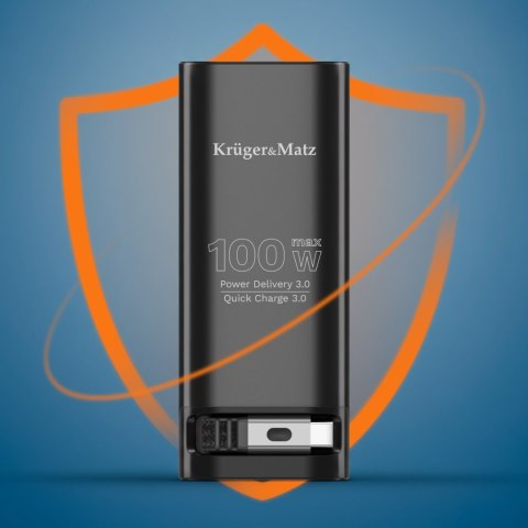 PowerBank Kruger&Matz 20000 mAh Li-ion 100W z funkcją QC oraz PD