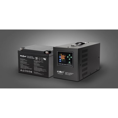 Zasilacz awaryjny KEMOT PROsinus-2000/24-LFP4 przetwornica z czystym przebiegiem sinusoidalnym i funkcją ładowania 24V 230V 20