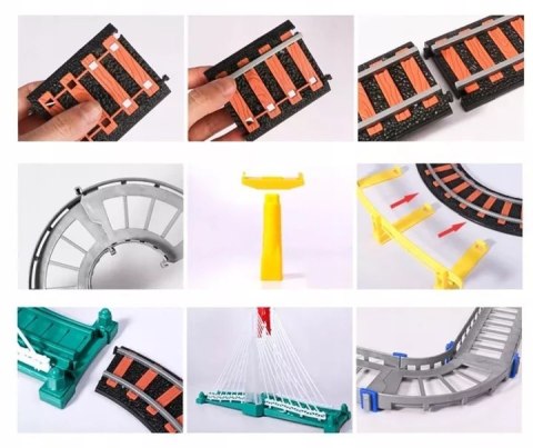 Kolejka pociąg elektryczna 192 el. tor lokomotywa wagony