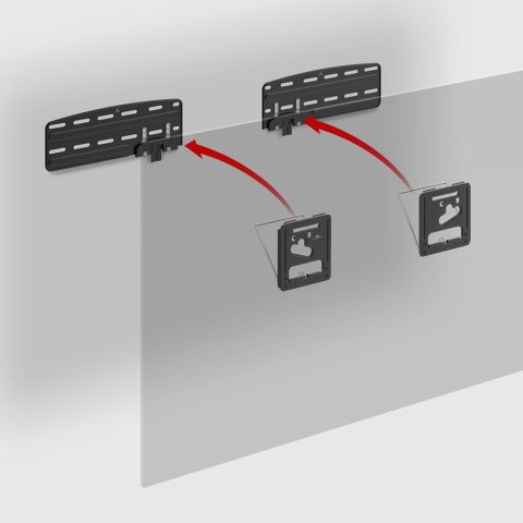 MACLEAN UCHWYT DO TV, KOMPATYBILNY Z TELEWIZORAMI SAMSUNG QLED, 43"-85", MAX. 60KG, MC-806 N