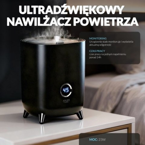 AD 7972 black Nawilżacz ultradźwiękowy led