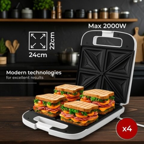 AD 3055 white Opiekacz do kanapek