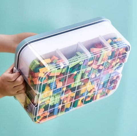 DA326 Pudełko pojemnik na klocki 3 warstwy