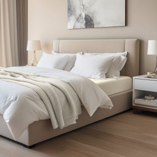 Prześcieradło jersey elastan z gumką ECRU/EKOLOGIA/140x200x30