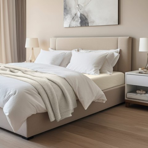 Prześcieradło jersey elastan z gumką ECRU/EKOLOGIA/140x200x30