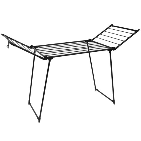 Stojąca suszarka na pranie odzież bieliznę składana balkonowa mocna czarna