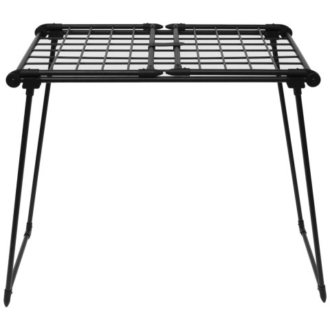 Stojąca suszarka na pranie odzież bieliznę składana balkonowa mocna czarna