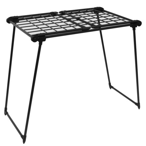 Stojąca suszarka na pranie odzież bieliznę składana balkonowa mocna czarna