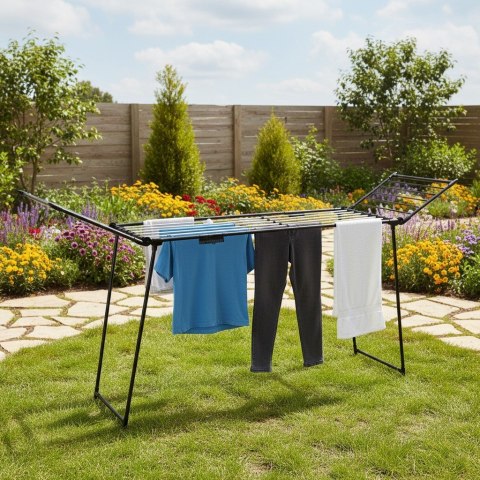 Stojąca suszarka na pranie odzież bieliznę składana balkonowa rozsuwana