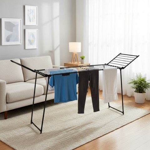 Stojąca suszarka na pranie odzież bieliznę składana balkonowa rozsuwana
