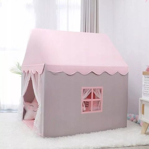 Namiot domek dla dziewczynki | Podłoga dwa okna, przytulny kącik zabaw