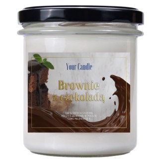 ŚWIECA SOJOWA ZAPACHOWA W SZKLE BROWNIE Z CZEKOLADĄ 300 ml - YOUR CANDLE (PRODUKT SEZONOWY)
