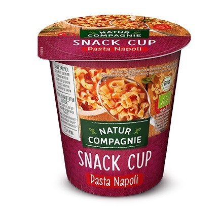 ZUPA W KUBKU Z MAKARONEM I SOSEM POMIDOROWYM NAPOLI BEZ DODATKU CUKRÓW BIO 59 g - NATUR COMPAGNIE