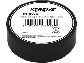 54-007# Taśma izolacyjna klejąca 0,13mm/15mm/20m - czarna