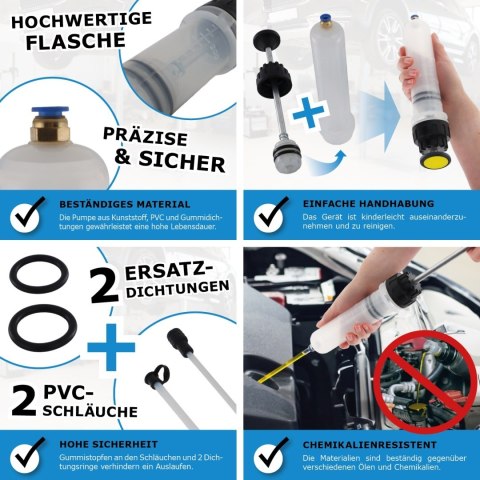 Bituxx ręczna pompka napełniająca / przelewowa 0,2 l Mocna konstrukcja