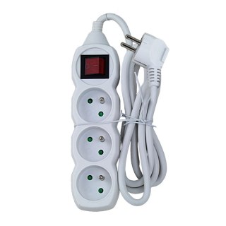 ELK210W Esperanza listwa zasilająca 3 gn. wł. 1.5m biała