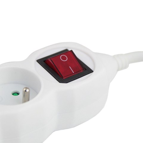 ELK210W Esperanza listwa zasilająca 3 gn. wł. 1.5m biała