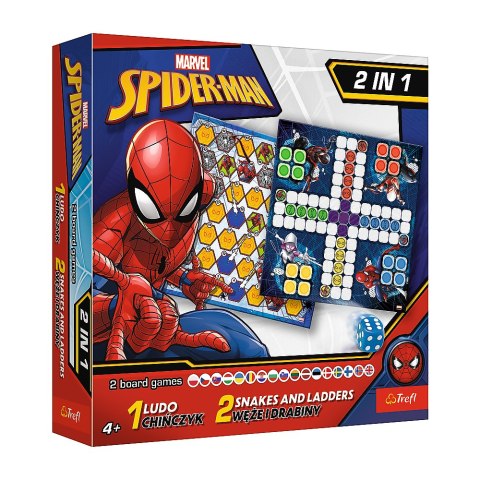 Gra planszowa 2w1 Chińczyk Węże i drabiny Spider-Man Trefl 02419