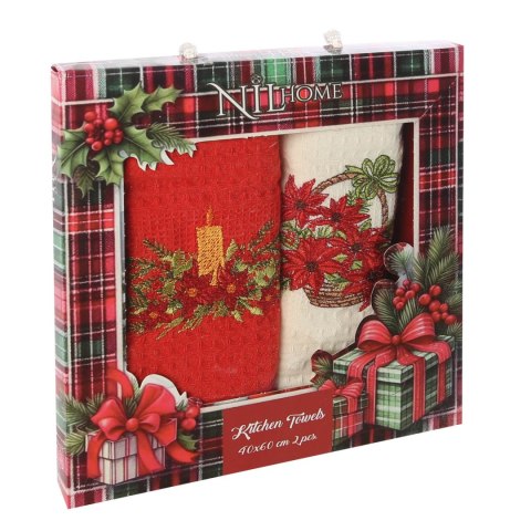 Komplet ręczników kuchennych bawełnianych NILTEKS/2x40x60/CHR047/V5