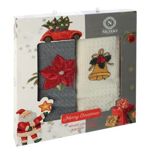 Komplet ręczników kuchennych bawełnianych NILTEKS/2x40x60/GRAY