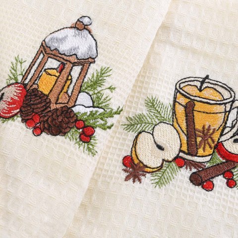 Komplet ręczników kuchennych bawełnianych NILTEKS/3x40x60/ORANGE