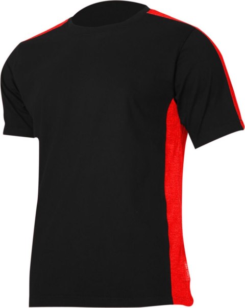Koszulka t-shirt 180g/m2, czarno-czerw., "xl", ce, lahti
