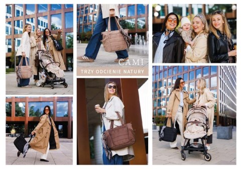 1672/02 TORBA DLA MAMY DO WÓZKA CAMI BEŻOWA