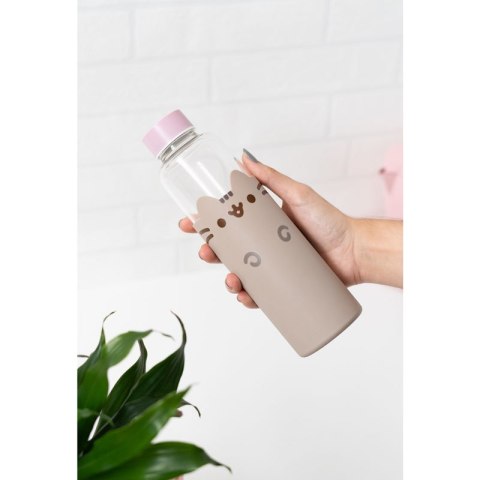 ND38_BDC009 Pusheen - Butelka na wodę ze szkła 500 ml