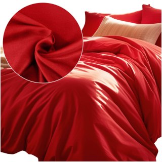 Pościel satyna bawełniana CZERWIEŃ 029/140x200+1posz.70x80