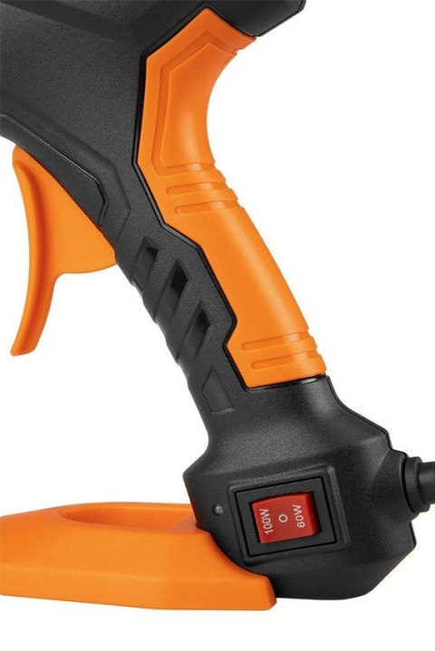 PISTOLET KLEJOWY 11MM, 60/100W+12 WKŁADÓW+3 OCHRAN. PALCÓW