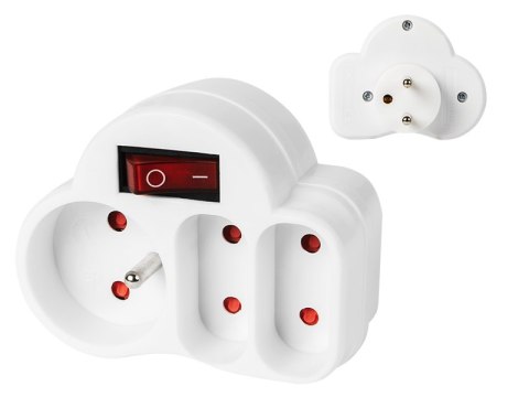 2409# Rozgałęźnik r-12ws 3gniazda z wyłącznikiem