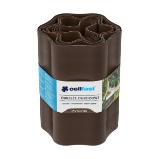 Obrzeże ogrodowe 25cm x 9m Cellfast brązowe