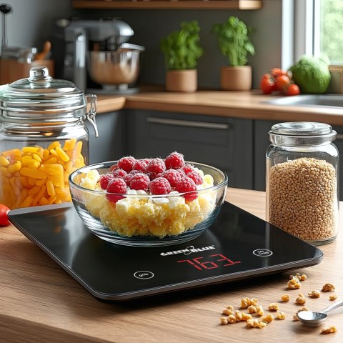 Waga kuchenna cyfrowa LED czarna GreenBlue GB171 min 1g max 5000g
