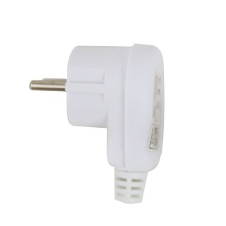 ELK308W Esperanza wtyczka kątowa uz. biała